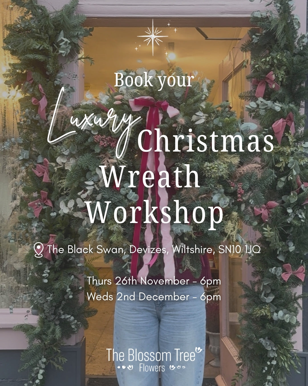 Luxury Christmas Wreath Workshops at The Black Swan Inn