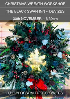 30th November  2023~ Christmas Wreath Workshop @ The Black Swan Inn -6.30pm