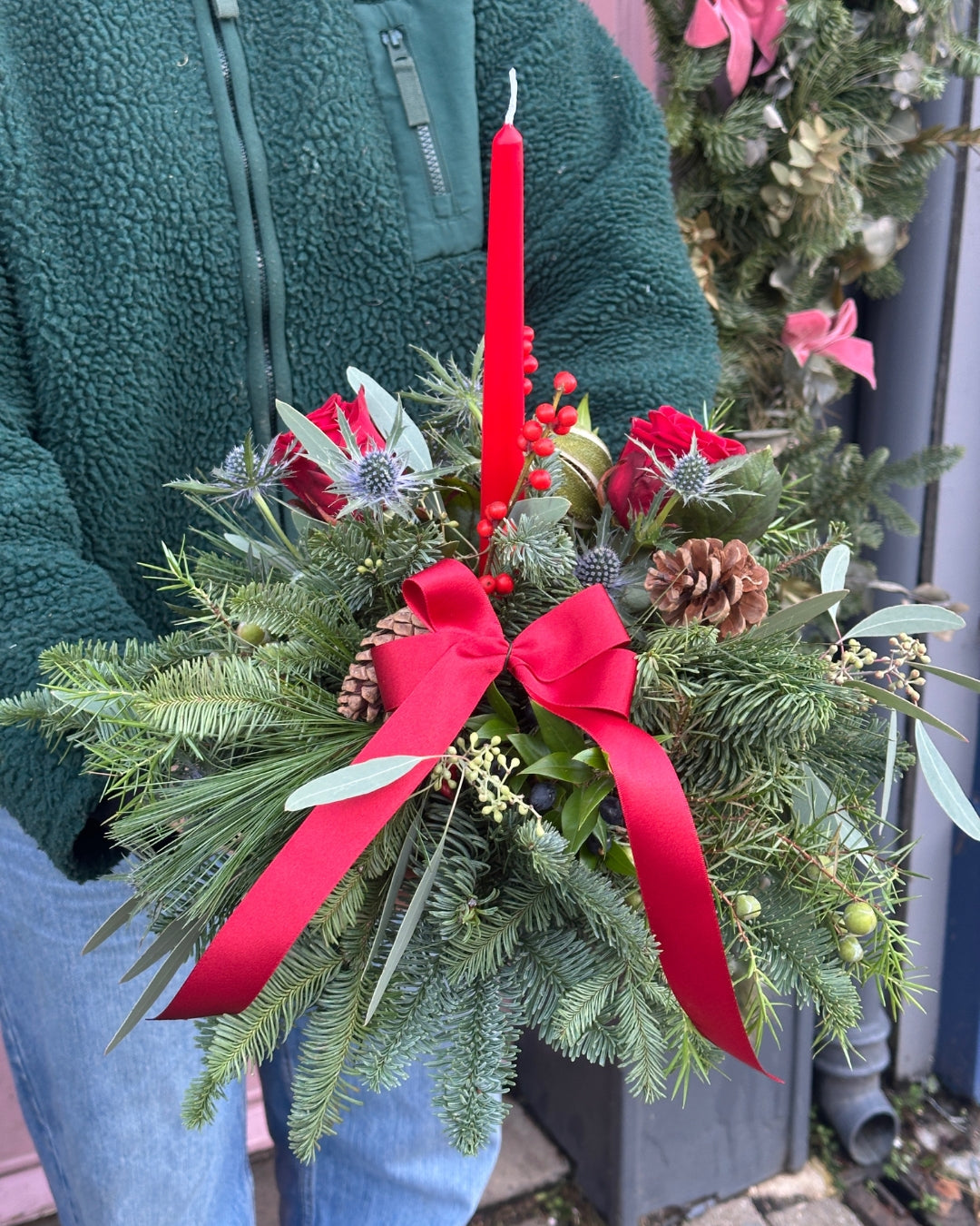Traditional Red Table Arrangement