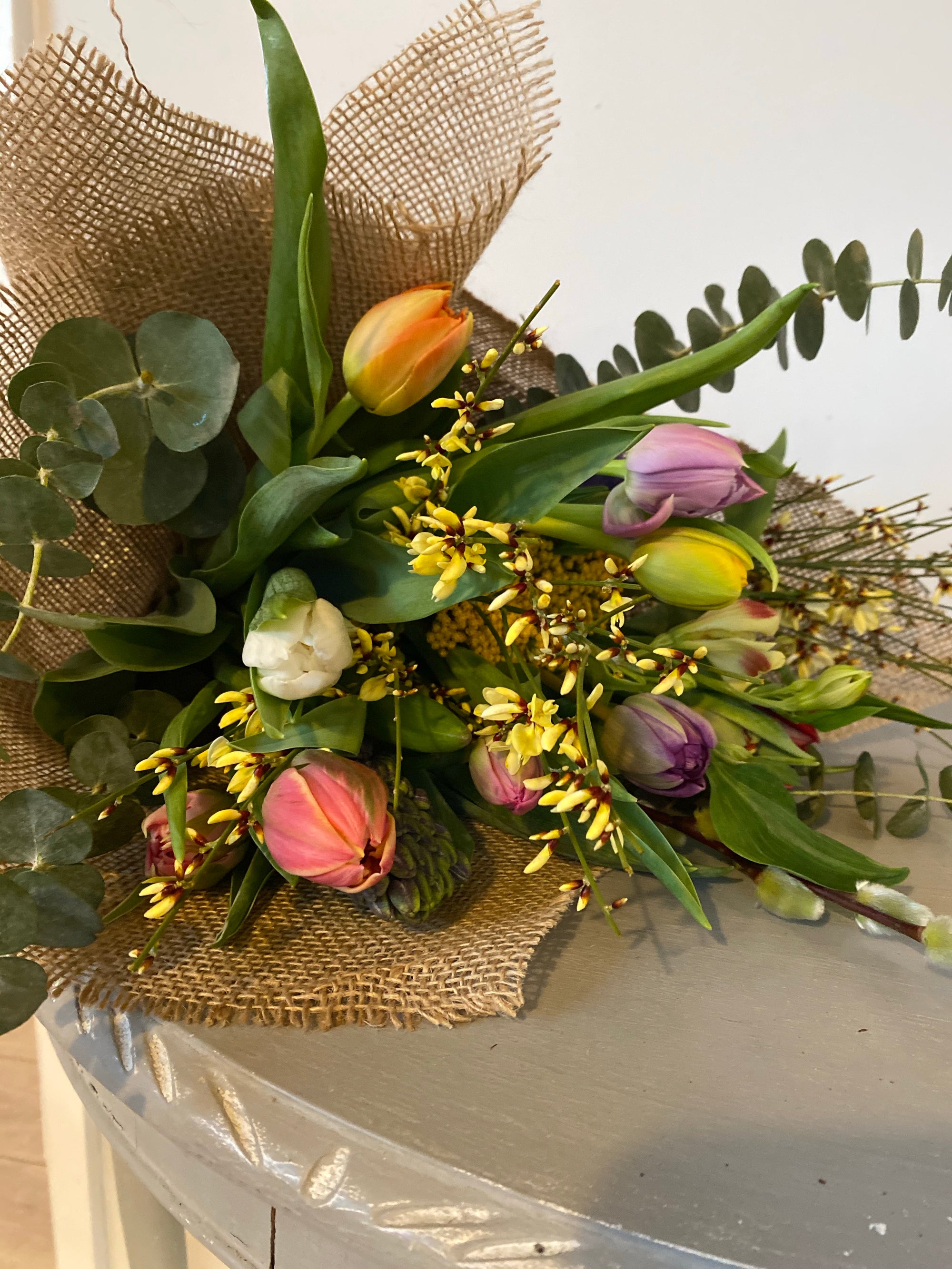 Hessian Spring Hand Tied